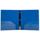 JAM Paper Plastic 1.5" 3-Ring Binder - Blue-Quantity: Sold Individually | Made to be long lasting and resist tearing or bending, easy to clean.