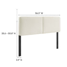 Modway Lindee Boucle Fabric Full Headboard - Cream-7