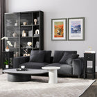 HOMCOM Nightstand - Black - Set of 2-Versatile use as sofa or bedside tables