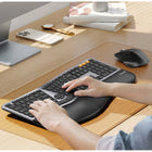 ProtoArc Plus Ergonomic Keyboard Mouse Combo-Cushioned Wrist Rest: Curved wrist rest with soft memory foam layer offers typing comfort with more wrist support, less wrist bending compared to other standard keyboards without wrist rest