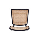 Manhattan Comfort Giverny 18.11" Industry Chic Dining Chair - Black and Natural Cane - Set of 2-30 Day Limited Manufacturer's Warranty
