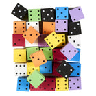 Koplow Games Foam Spot Dice- 2"- Assorted Colours- Bag of 36 -Foam Dice are a great math manipulative