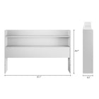 Nexera Hunter Bookcase Headboard - Queen Size - White-6