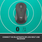 Logitech Signature M550 L Full Size Wireless Mouse - For Large Sized Hands - Graphite-Works on multiple platforms: Experience seamless compatibility with Windows, macOS, Linux, Chrome OS, ipadOS, and Android operating systems with Logitech Signature M550 wireless Bluetooth mouse
