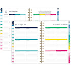 Emily Ley - Agenda scolaire hebdomadaire/mensuel Simplified 2026-2027 - 8 1/2 po H x 5 3/8 po l - bande joyeuse  - bilingue-Les pages spéciales incluent «Le processus de simplification », « Comment utiliser l'agenda », « La simplicité ChallEnglish » et la « Bucket list ».