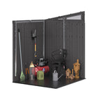 Suncast Modernist Storage Shed - 6' x 5' - Peppercorn/Black-Perfect for storing lawn equipment, gardening supplies, bicycles and much more.