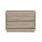 Manhattan Comfort Navis 32" Contemporary 2-Drawer Nightstand - Natural Oak-Wood-look finish offers a warm, natural appearance popular in modern furniture design