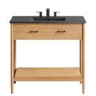 Modway Zaire 36" Bathroom Vanity - Natural/Black-Assembly Required