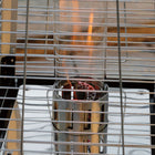 Shinerich Pyramid Style Patio Heater - Black-Protective screen prevents contact with heat cylinder