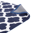 Modway Lida Moroccan Trellis Area Rug - 8 ft W x 10 ft L - Navy/Ivory-High Density / Machine-Woven