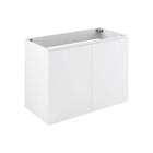 Modway Bryn 36" Wall-Mount Bathroom Vanity - White-Modern Bathroom Vanity