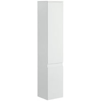 Kleankin Slim Bathroom Storage Cabinet with Adjustable Shelves - White-Compact and tall cabinet perfectly fits in narrow spaces