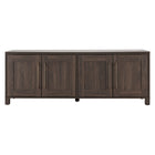 Hudson&Canal Chabot TV Stand for TV's up to 75" - Alder Brown-A transitional design accommodates TVs up to 75" for your entertaining space