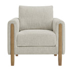 Modway Hawken Boucle Fabric Accent Armchair - Parchment Beech-7