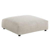 Modway Solace Modular Corduroy Upholstered Ottoman - Almond-Modular Square Ottoman