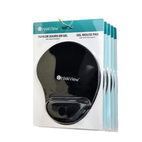 IntekView Rounded Gel Wrist Mouse Pad - 160 g - Black-Polyester surface improves the accuracy and speed of your mouse