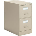 Staples Vertical Letter File Cabinet - 2-Drawer - Sand-High drawer sides eliminate the need for hanging file bars
