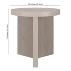 Hudson&Canal Holm 22"W Round Side Table - Alder White-Nail-in feet with protective felt pads for floor safety