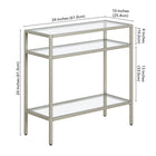 Hudson&Canal Sivil 24"W Rectangular Side Table - Satin Nickel-9
