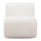 Zuo Opam Accent Chair - White-Velveteen strips corduroy fabric