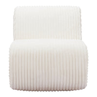 Zuo Opam Accent Chair - White-Velveteen strips corduroy fabric