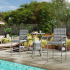 Outsunny 3 Pieces Patio Bar Set with Ice Bucket, Mixed Grey-Constructed of weather and UV resistant PE wicker, great for outdoor use  