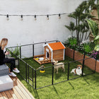 PawHut 16-Panel Dog Playpen with Straps for Small Dogs - 24" H-Fit for indoor and outdoor use