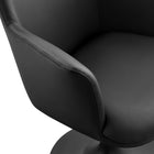 Modway Lippa Swivel Dining Vegan Leather Armchair - Black Black-9