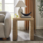 Modway Canto Square 24" Stacked Design End Table - Weathered Oak-Oak Wood Grain Veneer