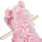 Qaba Kids Plush Rocking Horse with Realistic Sounds - Pink-Press the ears for realistic neighing and galloping sounds 
