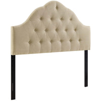Modway Sovereign Upholstered Fabric Queen Headboard - Beige-Elegant modern headboard