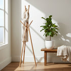 Decent Living Wooden Coat Rack - Solid Beech-Minimalism design fits in any rooms