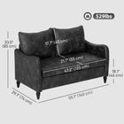 HOMCOM 55" Loveseat Sofa with Solid Wood Legs - Grey-Its compact size is great for apartments, creating a cozy nook anywhere