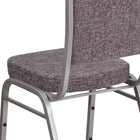 Flash Furniture HERCULES Series Crown Back Stacking Banquet Chair in Herringbone Fabric - Silver Frame-Seamless Back Panel