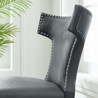 Modway Curve Vegan Leather Dining Chair - Grey-Vegan Leather Upholstery