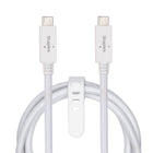 Staples TECH USB-C to USB-C Charging Cable - 3.3 ft. - 10Gbps/second - White-Braided cable for durability and tangle-prevention 