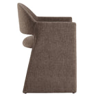 Modway Talia Upholstered Fabric Dining Armchair - Mocha-Floor Protecting Foot Pins