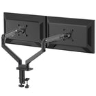 ShoppingAll Premium Monitor Arm Desk Mount for Dual Screen - Black-Dual mechanical springs: light-touch movement with secure hold