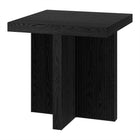 Hudson&Canal Boden 22"W Square Side Table - Black Grain-Tabletop features a weight capacity of 50 lbs