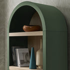 Modway Caleb 4 Arched Display Shelf Bookcase - Hunter Green-Laminated Wood Design