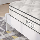 Modway Jenna 8" Innerspring and Foam Full Mattress-7" Individually Wrapped Coils
