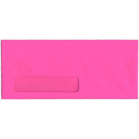 JAM Paper #10 Window Envelopes, 4 1/8 x 9.5, Brite Hue Ultra Fuchsia Pink, 500 Pack (5156479H)-Product Type: Brite Hue Window Envelope