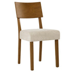 Modway Pax Wood Dining Side Chairs - Acorn/Heathered Weave Light Beige - 2 Pack-Assembly Required