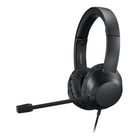 Adesso Xtream P7 USB-C On-Ear Headset with Inline Controls - Retractable Mic & Copilot Key - Black-Perfect for work, school, and multimedia use