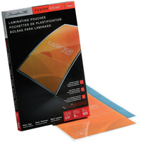 Swingline GBC Clear Fusion EZUse LongLife Speed Thermal Laminating Pouches - 5 mil - Menu - 100 Pack-EZUse alignment guides make centreing documents easy and magically disappear after lamination