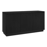 Hudson&Canal Hanson Rectangular Fluted TV Stand for TV's up to 55" - Black Grain-Modern transitional design for your home office, bedroom, or living spaces