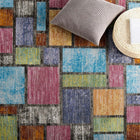 Modway Success Nyssa Abstract Geometric Mosaic Area Rug - 8 ft W x 10 ft L - Multicolored-Protect Floors From Foot Traffic / Furniture