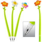 Merangue Silicone Smiling Flower Pen - 1.0mm - Black-Silicone barrel with black ink and medium tip