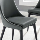 Modway Viscount Vegan Leather Dining Chair - Grey-Vegan Leather Upholstery