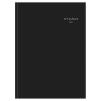 AT-A-GLANCE 2027 Premiere Weekly Appointment Book - 11" H x 8" W - Black - Bilingual-12 months tabbed: January 2027 - December 2027